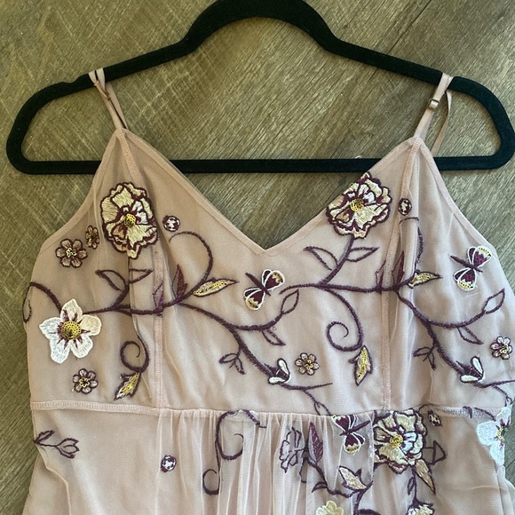 NWT Kaari Blue The Faerie Queene Dress L. Pink Embroidered Whimsical Y2K Style - Picture 2 of 8